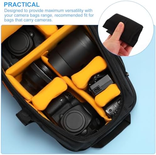 PATIKIL Camera Bag Divider, 4Pcs 5.51"x3.78"x0.55" Shockproof Camera Bag Inserts Separator Pad Protective Lens for Nikon Camera DSLR Protect Bag Organizer Universal Divider Cushion, Black - Image 5