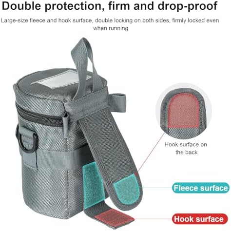 FOMITO Camera Lens Case Pouch Bag for Canon EF-S 17-55mm/17-85mm,EF 35mm f2, Nikon AF-S 18-200mm/18-105mm/18-300mm, Fujifilm XF 56mm f1.2 R & More Lens Below 3.94" x 6.1"(D x L) - Grey M size - Image 4