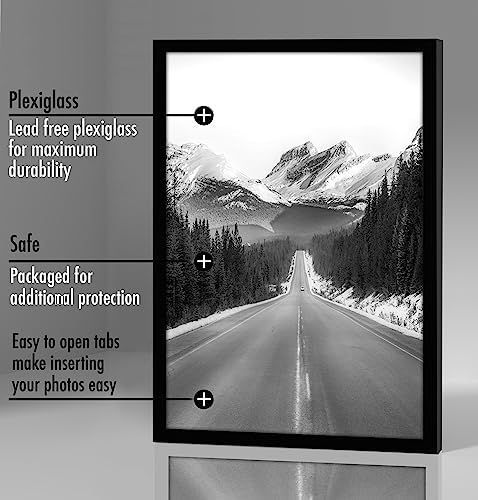 Americanflat 13x19 Poster Frame 5-Pack - Slim Molding - Black - Image 3
