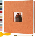 Photo Album Self Adhesive Pages Scrapbook 13.2x12.8 Orange 40 Pages by Semfalbuums