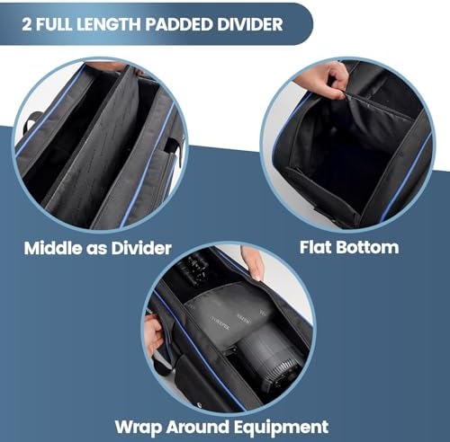 YOREPEK 50.5" Heavy Tripod Carrying Case Bag with 2 Padding Protective Pads - Image 5