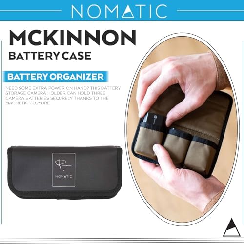 NOMATIC McKinnon Battery Case - DSLR Camera Battery Holder Organizer with Magnetic Closure for 3 Batteries (Pack of 2) - Image 2