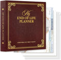 Lanpn End of Life Binder Organizer Death Planner 8.5"x11", Final Wishes & Estate Document Folder with 8 Dividers & 10 Letter Size Binder Pockets, When I Die Journal Before Death Life Plan Book, Brown by Lanpn