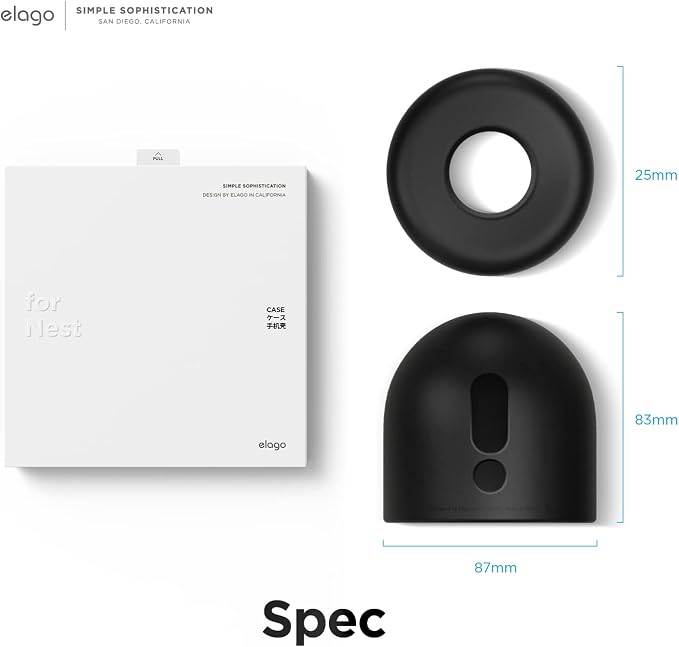 elago Silicone Cover for Google Nest Cam Outdoor or Indoor (Battery) | Magnetic Mount Cover Included, All Weather Protection, Easy Installation [Black] (NOT Compatible with wired, 2nd gen) - Image 8