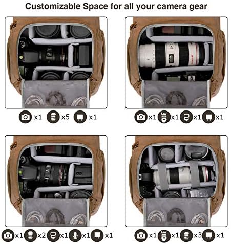 BAGSMART Camera Backpack DSLR Camera Bag Backpacks for Photographers - Image 3