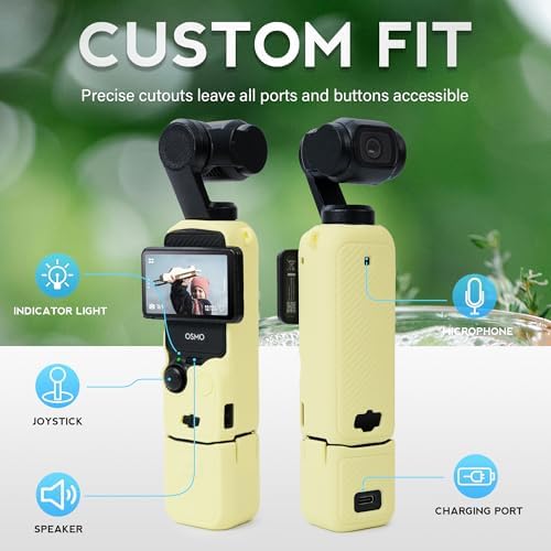 Silicone Case for DJI Osmo Pocket 3/Xtra Muse, Yellow - Image 4