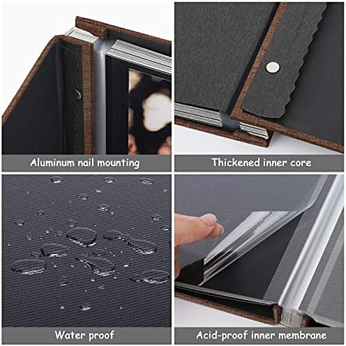 Zesthouse Photo Album Self Adhesive Pages, 60 Pages Magnetic Scrapbook Albums with Sticky Page, Photos Album Holds 8x10 & 5X7 & 4x6 & 6x8 & 3x5, Large Picture Book Ideal Gift for Family Wedding Baby - Image 5