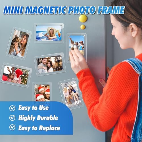 ESRICH 36 Pack Acrylic Fridge Magnetic Frame, Mini Picture Frames - Image 6