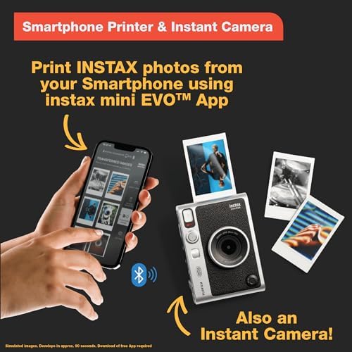 Fujifilm Instax Mini EVO Instant Camera - Brown - Image 2