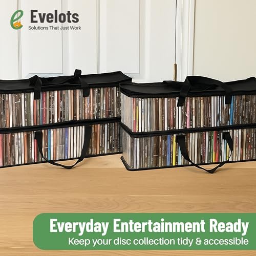Evelots CD Storage Bags, 2 Pack, Holds 100 CDs with Handles - Image 7