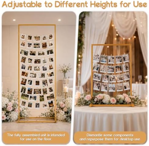 Photo Display Board with Clips & Rope for Graduation, Weddings - Image 3