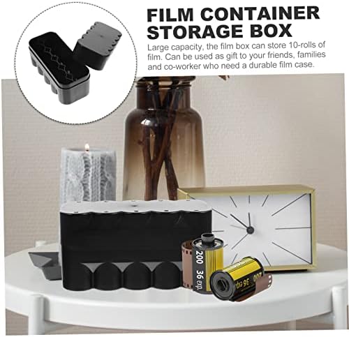 TOYANDONA Black Plastic Film Canisters Carrying Organizer for 10 Rolls - Image 4