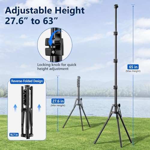 UBeesize Starlink Mini Tripod Mount, 63" Tripod Stand with Ground Stakes - Image 4