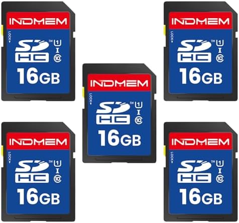16GB SD Card, 5 Pack SDHC Memory Cards UHS-I U1 Class 10 High-Speed Full HD Video Compatible with Digital Point-and-Shoot Cameras, HD Camcorders, DSLR and PC, 16GB(5pc) by elecacc