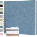 Scrapbook Photo Album 8x8 Inches 40 Pages Linen Cover Blue by Bonyomor