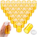 30 Pack Plastic Film Canisters Holder with Lids 35mm Empty Camera Reel Containers Yellow Small Storage Bottles for Pills Beads Coins Vitamins Art Supplies Science Experiments Classroom Craft Projects by Jovitec