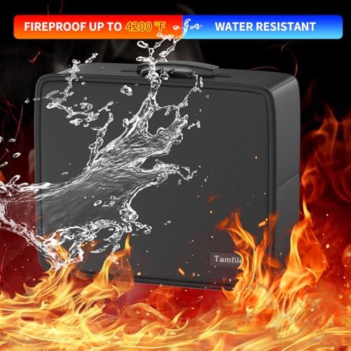 Fireproof Safe Photo Storage Box with 18 Inner 4"x6" Multicolor Photo Cases - Image 2