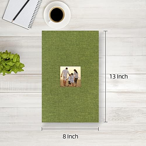 potricher Photo Album 4x6 Pictures, 300 Pockets, Linen Cover, Green - Image 2