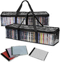 Evelots CD Storage Bags, 2 Pack, Holds 96 CDs, Zebra Print by Evelots