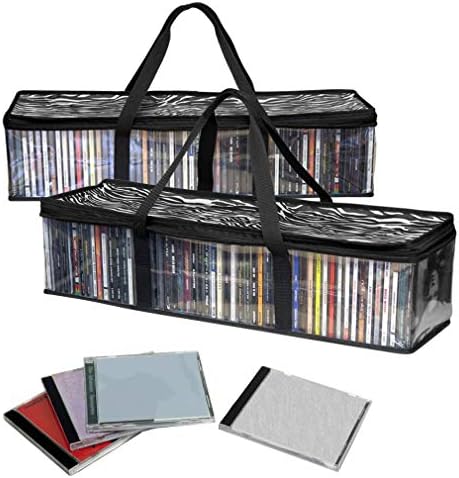 Evelots CD Storage Bags, 2 Pack, Holds 96 CDs, Zebra Print - Image 6