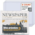 Faccito 6 Pcs Hard Newspaper Holder, 13 X 11'', 4.5mm Rigid PVC by Faccito