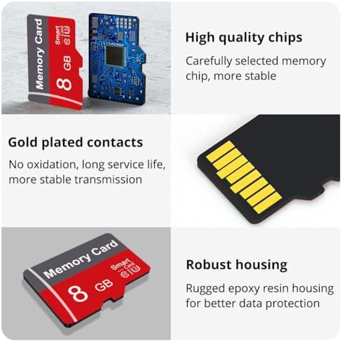 2 Pack Memory Card 8GB with Adapter, High Speed TF Card, UHS-I C10 A1 Memory TF Card for Tablet/Mobile Phone/Camera/Car Audio/Game Console (8, GB) - Image 7