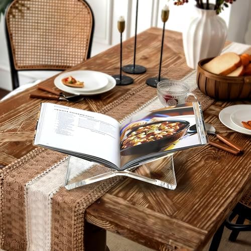 Acrylic Book Stand 12×8×6, Clear 8 mm Thick Book Holder & Display Stand for Cookbooks, Bibles, Art Books, Recipe Books, Photo Albums, Desk Reading & Coffee Table Décor - Image 6