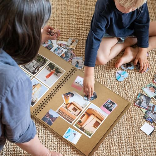 Scrapbook Album 10x10in, Acid-Free Kraft Paper 20 Sheets 40 Pages - Image 6