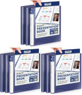 Dunwell Presentation Binder 24-Pocket, Displays 48 Pages, 8.5x11 Portfolio Binder with Plastic Sleeves, Storage and Organizer for Documents, Certificates, Projects, Photos (9 Pack, Blue) by Dunwell