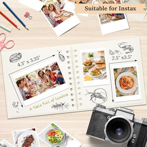 Kraft Paper Scrapbook Album 6.3x6.3 in, Cream - Image 4
