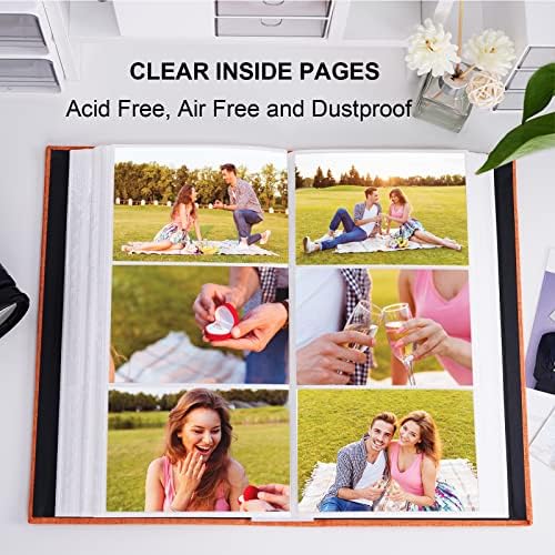 Vienrose 4x6 Photo Album,420 Pockets,Linen Cover with Window,Green - Image 4