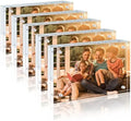 Egofine 3.5x5 Acrylic Frames 5 Pack, 20mm Thicker Frameless Clear Picture Frames, Double Sided Magnetic Picture Frames, Free Standing Desktop Display by Egofine