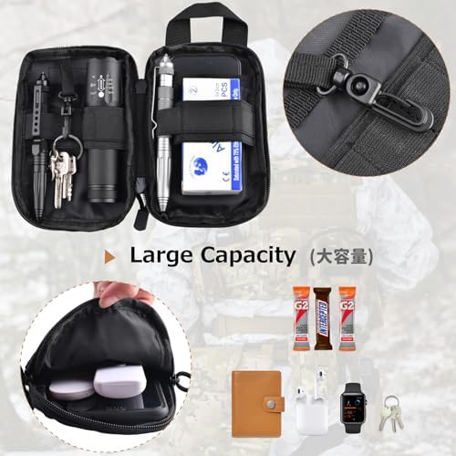 Azarxis Molle Pouches, Tactical Compact EDC Small Utility Pouch Waist Bags Sundries Storage Admin Organize Gear Gadget for Military Backpack - Image 5