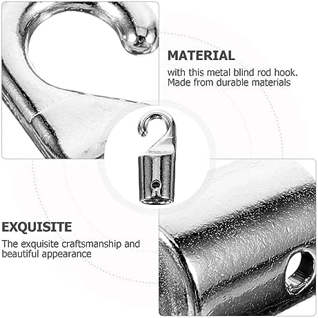 OSALADI 4pcs Hardware Tilt Wand Tip Repair Window Blind Tilt Wand Tip for Broken Horizontal Blind Hardware Wand Vertical Blinds Replacement Parts for Interior Windows Silver - Image 2