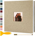 Photo Album Self Adhesive Pages Scrapbook 13.2x12.8 Khaki 60 Pages by Semfalbuums