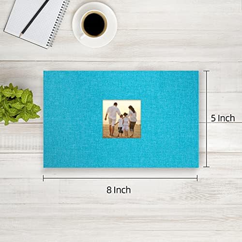 potricher Photo Album 4x6 Pictures, 100 Pockets, Linen Cover, Blue - Image 2