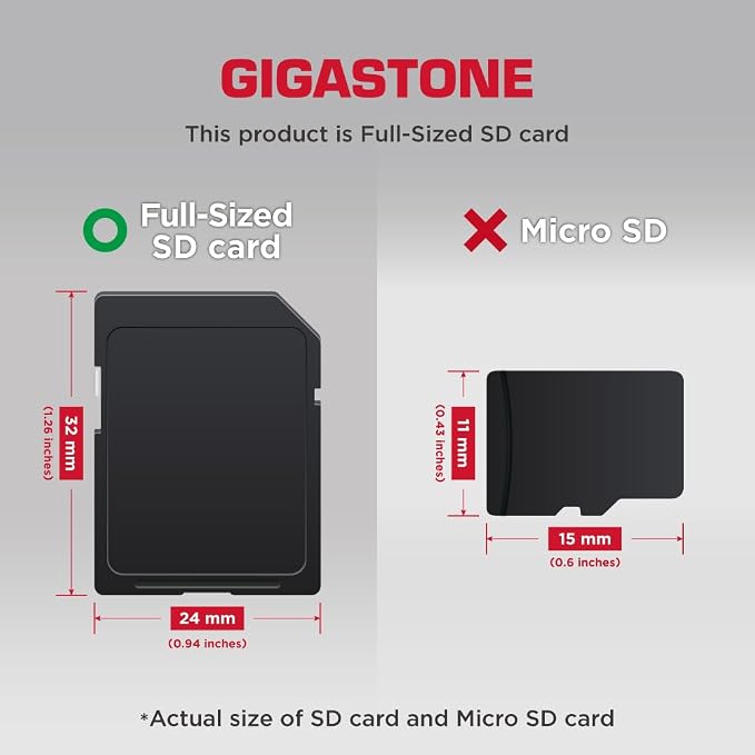 GIGASTONE 32GB SD Card 2-Pack, Camera Plus, UHS-I U1 Class 10 SDHC Memory Card Full HD Video for Digital Camera Speed up to 100MB/s, with 2 mini Cases - Image 2