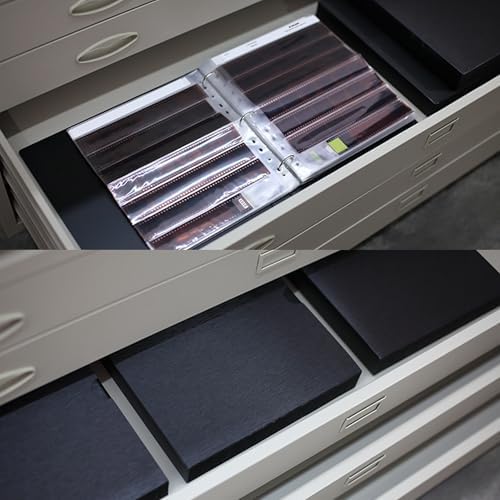 Acid Free Film Protector Storage Box Set 3 Ring Film Negative Binder for Standard 135 35mm 120 4x5 8x10 Negative Pages Film Bag(Black) - Image 5