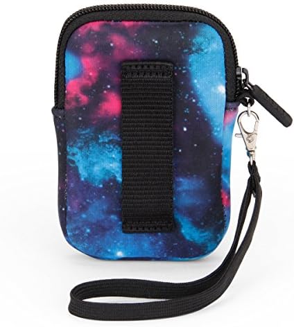 USA Gear Digital Camera Case, Small Camera Pouch Fits Nikon Coolpix AW100, A900, S7000, S6900, S8200, A10, S4300, W300, Compact Neoprene Sleeve, Belt Loop, Wrist Strap, SD Card Pocket (Galaxy) - Image 5