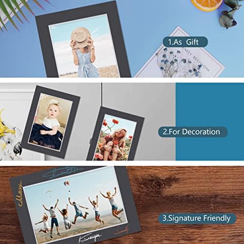 Somime 10 Pack Acid-Free 8x10 Black Mat Set for 5x7 Pictures with Bevel Cut - Image 3