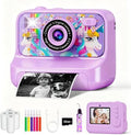 Kids Camera, Upgrade Kids Camera Instant Print, Front Rear Dual Selfie Digital CAM with 1080P Videos, Portable Travel Toy with Games and Music, Christmas Birthday Gift for Boys, Girls and Teens by KALINCO