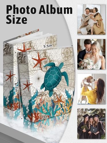 Photo Album 4x6, 56 Pockets Small Picture Book Turtle - Image 6