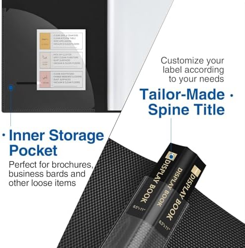 Sooez 4 Pack Binder with Plastic Sleeves 30Pocket, Displays 36 Pages 8.5x11 - Image 3