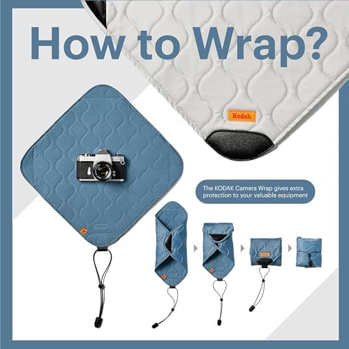 KODAK Camera Wrap Size L 38.5x38.5cm - Water-Resistant, Anti-Scratching and Dust-Free Protective Cloth for SLR Camera, Tele Lens (Olive) [ONE item] - Image 7