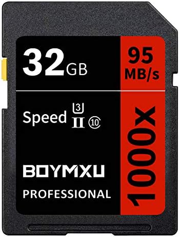 Professional 32GB Class 10 U3 Memory Card - Up to 95MB/s for Cameras & Camcorders - Red/Black by BOYMXU