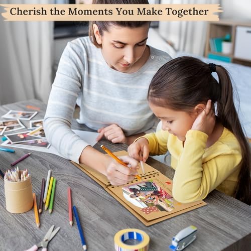 Mini Photo Memory Book 6.3 Inch, 20 Sheets Khaki - Image 2