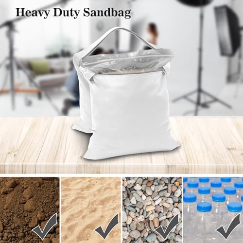 4-Pack White Sandbag Weight Bag for Light Stand Photography Video Equipment - Image 2