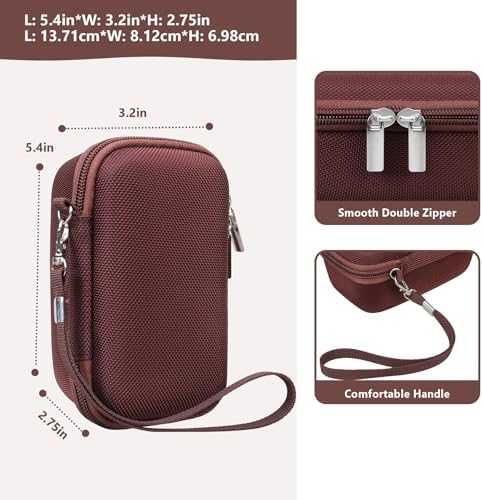 Hard Travel Case for Sony ZV-1, ZV-1F, ZV-1 II Digital Camera, Brown - Image 3