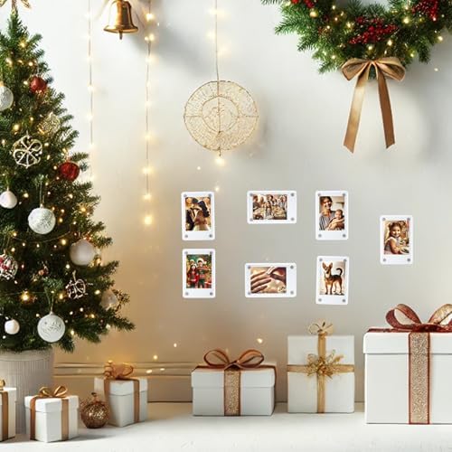 lengnoyp 15 Packs Polaroid Magnets Frame for Refrigerator, Acrylic Fridge Magnetic Picture Frame, Mini Photo Frames, Instax Clear Picture Magnet Display Frame 2.36 X 3.54 Inches - Image 3