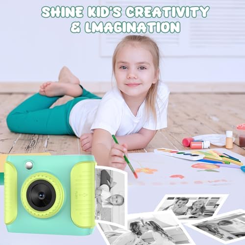 Kids Instant Print Camera,Christmas Birthday Gifts for Girls and Boys,1080P HD Video Digital Kids Camera with Print Paper&32G Card,Toddler Toy for 3-14 Years Old (Green) - Image 7
